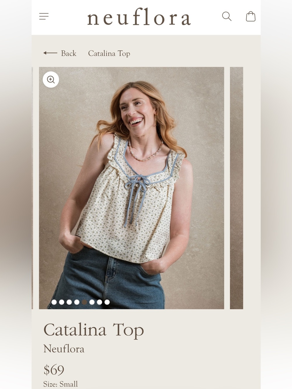 ISO Neuflora Catalina Top! size SMALL or medium!